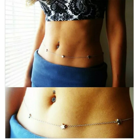Waist Chain Charm Body Jewelry Stars NWT - Picture 1 of 6